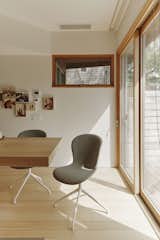The Adelaide swivel chairs at one end are by Henrik Pedersen for BoConcept.