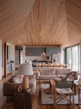 Beside a simple but spacious kitchen, the living area is meant to be warm and casual.