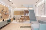 The original staircase in the northern section was demolished, and a new staircase with a skylight was built in the center of the house.